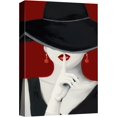 thumbnail image 1 of dashuaibi-Canvas Print Wall Art Elegant Woman with Red Lipstick & Earrings People Fashion Illustrations Modern Art Glam Portrait Dramatic Multicolor Ultra for Living Room, Bedroom, Office -, 1 of 5