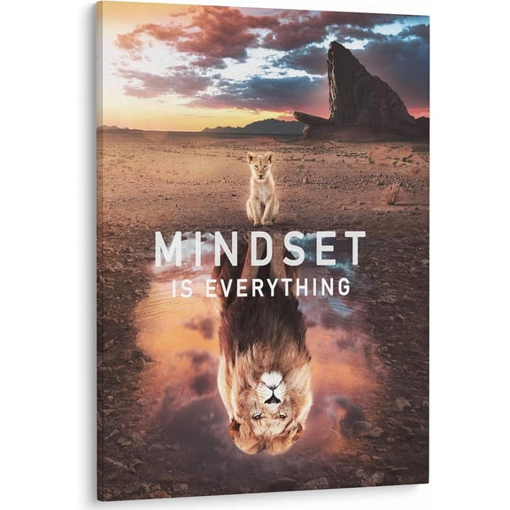 dashuaibi-Mindset Is Everything Poster Motivational Canvas Wall Art unframed Zero Talent Positive Quotes Wall Decor Work Inspirational Posters Classroom Home Office Decoration zx13