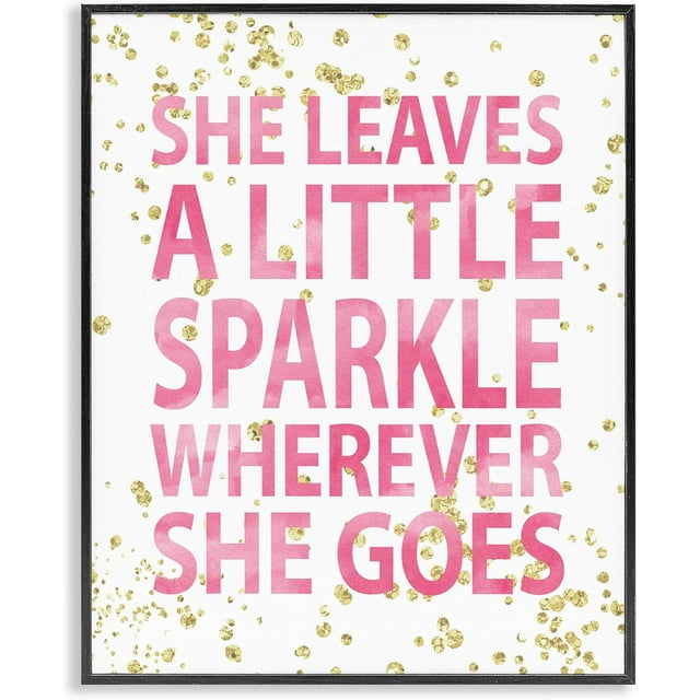 dashuaibi--She Leaves a Little Sparke Black Wall Art, 11 x 14, Design ...
