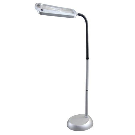 daylight24 Full Page Magnifier Floor Lamp, Silver