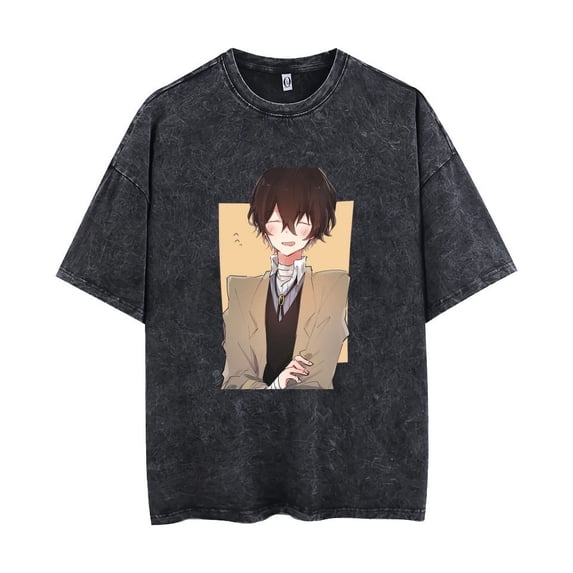 dazai osamu T-shirt Japanese anime retro short sleeve