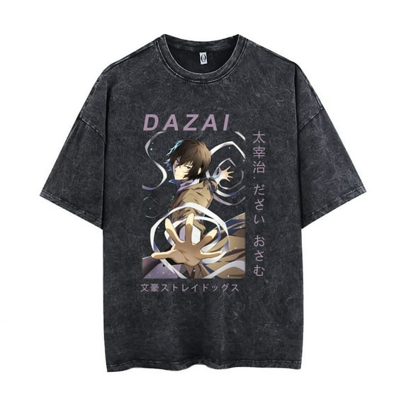 dazai osamu T-shirt Japanese anime retro short sleeve
