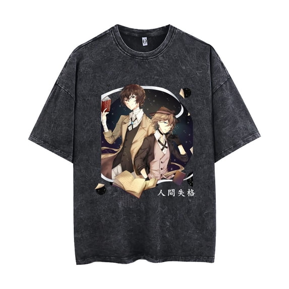 dazai osamu T-shirt Japanese anime retro short sleeve