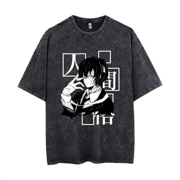 dazai osamu T-shirt Japanese anime retro short sleeve