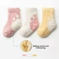 thumbnail image 1 of dazeni 3 Pack Toddler Fuzzy Socks Baby Soft Sleep Socks for Kids Winter Socks Comfy Fluffy Socks for Girls Christmas Socks, 1 of 5