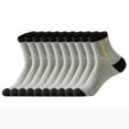 thumbnail image 1 of dazeni 6 Pairs Ankle Socks for Men Bamboo Breathable Sports Low Cut Socks Lightweight Solid Color Casual Cotton Socks Free Size Light Gray Free Size, 1 of 2