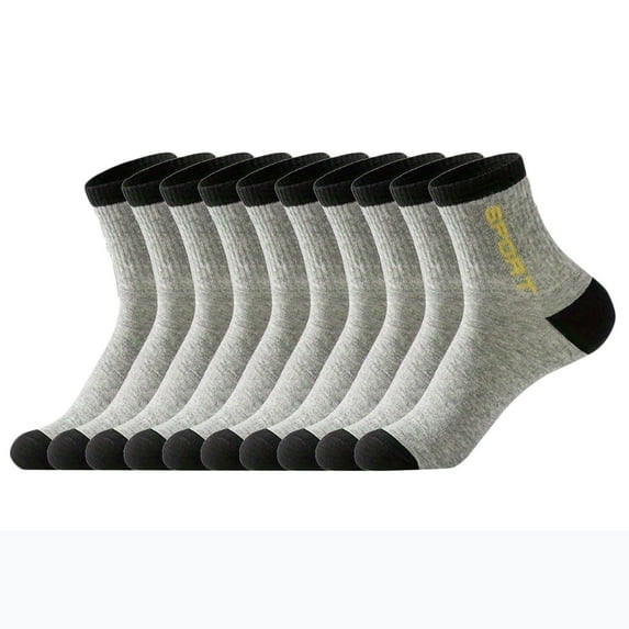 dazeni 6 Pairs Ankle Socks for Men Bamboo Breathable Sports Low Cut Socks Lightweight Solid Color Casual Cotton Socks Free Size Light Gray Free Size