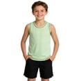 thumbnail image 1 of dazeni Boys Quick Dry Athletic Tank Tops Summer Sleeveless Workout Yoga T Shirt Lightweight Crewneck Basic Tees Activewear Green 7 Years, 1 of 7