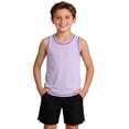 thumbnail image 1 of dazeni Boys Quick Dry Athletic Tank Tops Summer Sleeveless Workout Yoga T Shirt Lightweight Crewneck Basic Tees Activewear Purple 3 Years, 1 of 8
