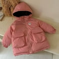 thumbnail image 1 of dazeni Boys Winter Reversible Coat Waterproof Puffer Jackets with Hood Fashion Snow Jackets Thermal Windbreaker Full zip Outwear with Pockets Pink 7 Years, 1 of 3