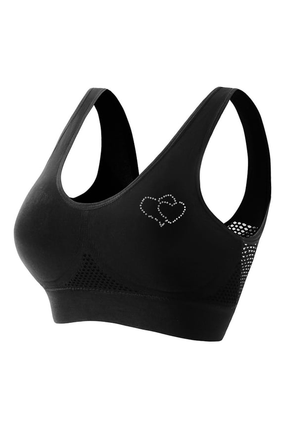 Breathable Anti-Sagging Sports Bras for Women Cooling Lift-Up Mesh Bras Lightly Casual Plus Size High Support Bras