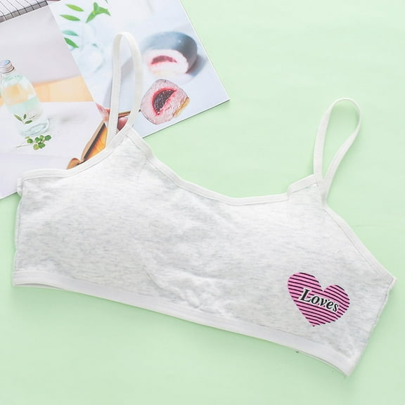 dazeni Cotton Training Bras for Teen Free Size Soft Padded Sport Bras Soft Firts Bras Crop Cami Tank Tops for Teens Girls