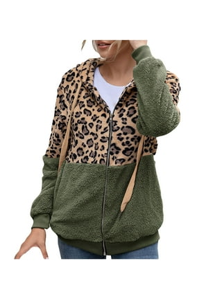 Animal print zip up hoodies sale