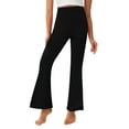 thumbnail image 1 of dazeni Girl's Flare Leggings Comfy High Waisted Yoga Pants Dance Bootcut Trousers Stretchy Casual Longe Jeggings Activewear Kids Bell Bottoms Pants, 1 of 6
