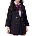 thumbnail image 1 of dazeni Girl's Lightweight Trench Coat Lapel Single Breasted Jacket Outwear with Pockets Fashion Fall Dress Coat School Uniform Jackets Navy 11-12Years, 1 of 5