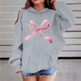 thumbnail image 1 of dazeni Girl's Oversized Bow Hoodies 3-15 Years Long Sleeve Pullover Tops Preppy Cute Sweatshirts Hoodies with Pocket, 1 of 6