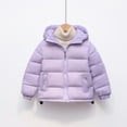 thumbnail image 1 of dazeni Girls 4-12 Years Winter Coat Heavyweight Windproof Hooded Puffer Jackets Warm Solid Outerwear Parka Padded Jacket with Pockets 9 Years, 1 of 5