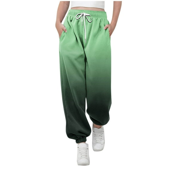 dazeni Girls Baggy Jogger Sweatpants Fashion Tie Dye Cinch Bottom Sweatpants Comfy Drawstring Athletic Pants Y2K Preppy Pants