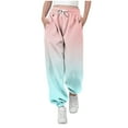 thumbnail image 1 of dazeni Girls Baggy Jogger Sweatpants Fashion Tie Dye Cinch Bottom Sweatpants Comfy Drawstring Athletic Pants Y2K Preppy Pants, 1 of 7