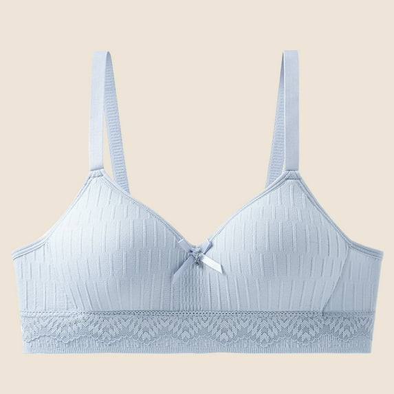 dazeni Girls Padded Training Bras Comfortable Adjustable Nylon Bras Wireless Light Padded Sports Bras 14-18 Years