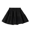 thumbnail image 1 of dazeni Girls School Uniform Skirt Vintage Corduroy Flared Mini Skirts Elastic Waist Skorts Built in Shorts Black 5 Years, 1 of 5