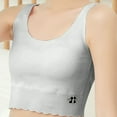 thumbnail image 1 of dazeni Girls Seamless Training Bras Ribbed Ruffle Tank Tops with Built In Padded Supersoft Sleeveless Crop Tank Top Stretchy Sports Bra, 1 of 3