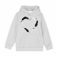 thumbnail image 1 of dazeni Girls Sweatshirt Hooded Oversized Fleece Long Sleeve Pullover Sweatshirts Cute Graphic Casual Comfy Hoodie with Pockets Size 4-14 Years, 1 of 6