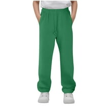 dazeni Kids Open Bottom Sweatpants Boys Girls Lightweight Fleece Lined Sweat Pants Soft Casual Straight Leg Athletic Pants with Drawstring and Pockets