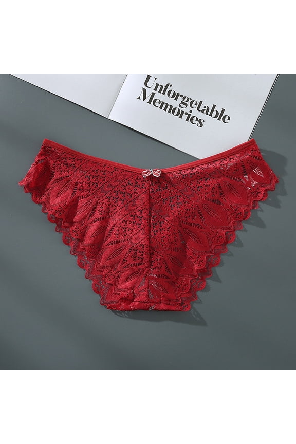 Lace Thongs for Women Low Waiste Cotton Crotch Thongs Seamless Breathable Cross Underwear Panties Comfy Lightweight Cheeky Ladies Panty Small