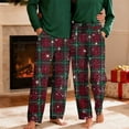thumbnail image 1 of dazeni Mens Christmas Plaid Pajama Pants Straight Leg Bottoms Pants Elastic Waisted Sleep PJs with Pockets B XL, 1 of 8