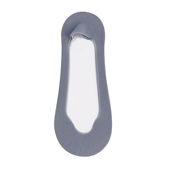 dazeni No Show Socks for Women Solid Non Slip Nylon Cotton Footies Invisible Silky Low Liner Socks for Loafers Flats 1 Pairs Blue Free Size