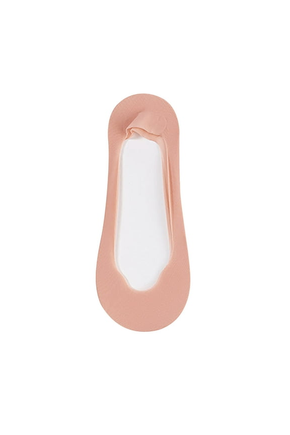 No Show Socks for Women Solid Non Slip Nylon Cotton Footies Invisible Silky Low Liner Socks for Loafers Flats 1 Pairs Red Free Size