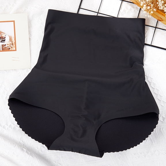 dazeni Padded Underwear for Women High Waist Butt Lifter Panties Tummy Control Boyshorts Hip Enhancer Shapewear Seamless Booty Pads Panties Large