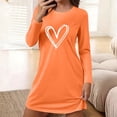 thumbnail image 1 of dazeni Pajamams Nightgowns for Women Long Sleeve Night Shirts Sleepwear Crewneck Night Gown Loose Sleep Shirt Soft Nightshirts Solid Color Sleepress for Adult Women, 1 of 6