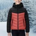 thumbnail image 1 of dazeni Quilted Down Coat for Boys Full Zip up Puffer Jacket with Hood Puffy Thick Hooded Zipper Pockets Jackets Winter Warm Outwear for Cold Weather, 1 of 5