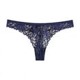 thumbnail image 1 of dazeni Seamless Lace Thongs for Women Lady Breathable Comfort Panties Low Rise Stretch No Show Thong Underwear X-Large, 1 of 2