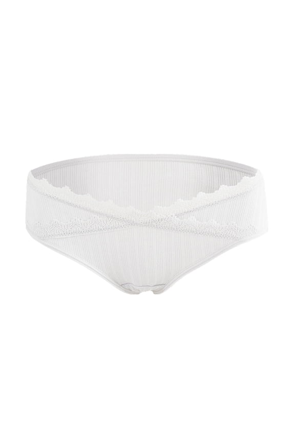 Seamless V Waist Underwear for Women Lace Trim Cotton Thongs for Women No Show Breathable Bikini Panties Ladies Low Rise Thong