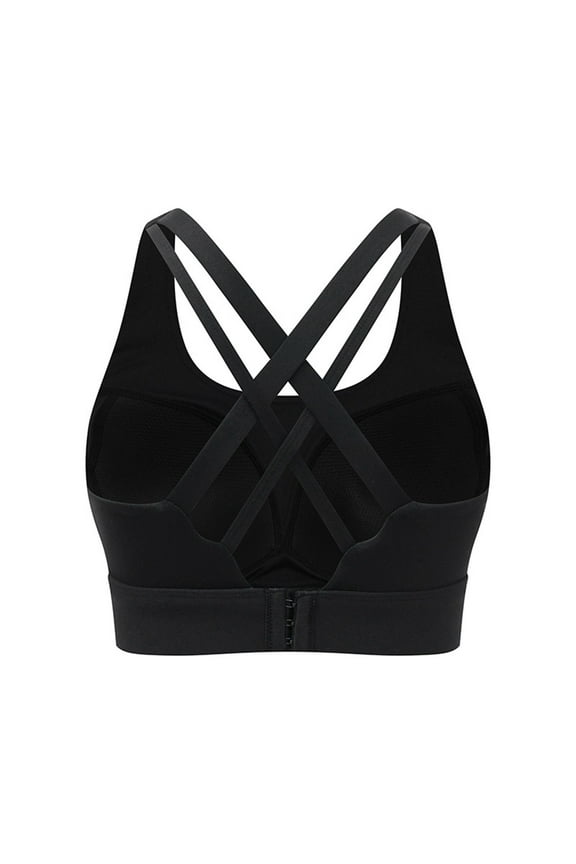 Sports Bra for Women High Support Molded Cup Strappy Running High Impact Sports Bras Padded Crisscross Back Workout Yoga Bras Compression Cropped Tank Tops