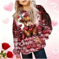 thumbnail image 1 of dazeni Teen Girls Cute Graphic Hoodies Trendy Funny Cow Heart Print Long Sleeve Sweatshirt Y2k Streetwear Hooded Pullover Tops, 1 of 6