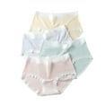 thumbnail image 1 of dazeni Teen Girls Seamless Underwear 8-18 Years Soft Modal No Show Panties Fashion and Comfortable Ruffle Breathable Briefs 4 Pack, 1 of 5