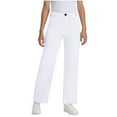 thumbnail image 1 of dazeni Teen Girls Straighe Leg Pants Solid Comfy Button High Waist School Uniform Pants Loose Casual Dressy Wide Leg Full Length Trousers 7-16, 1 of 7