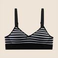 thumbnail image 1 of dazeni Teen Girls Striped Sports Bras Lightly Training Bra Comfortable First Bras Breathable Seamless Underwear 14-18 Years, 1 of 3