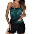 thumbnail image 1 of dazeni Two Piece Tankini Swimsuits for Women Tummy Control Bathing Suit with Shorts Athletic Swimwear Summer Beach Outfits D Medium, 1 of 7