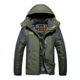 thumbnail image 1 of dazeni Unisex Women's Plus Size Winter Warm Sherpa Lined Jacket Full Zipper Snow Coat Mountain Windbreaker Hooded Jacket Thermal Long Sleeve Jackets Couples Outwear with Hoody, 1 of 8