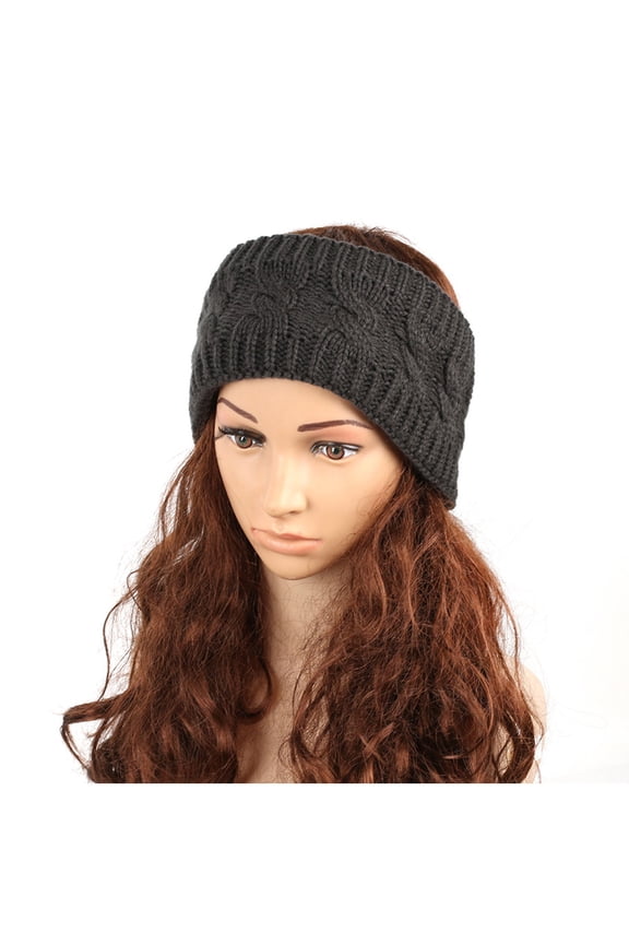 Winter Headbands for Women Cable Knit Ear Muffs With Thick Fleece Lined Cold Weather Ear Warmers Christmas Stocking Stuffers Gifts