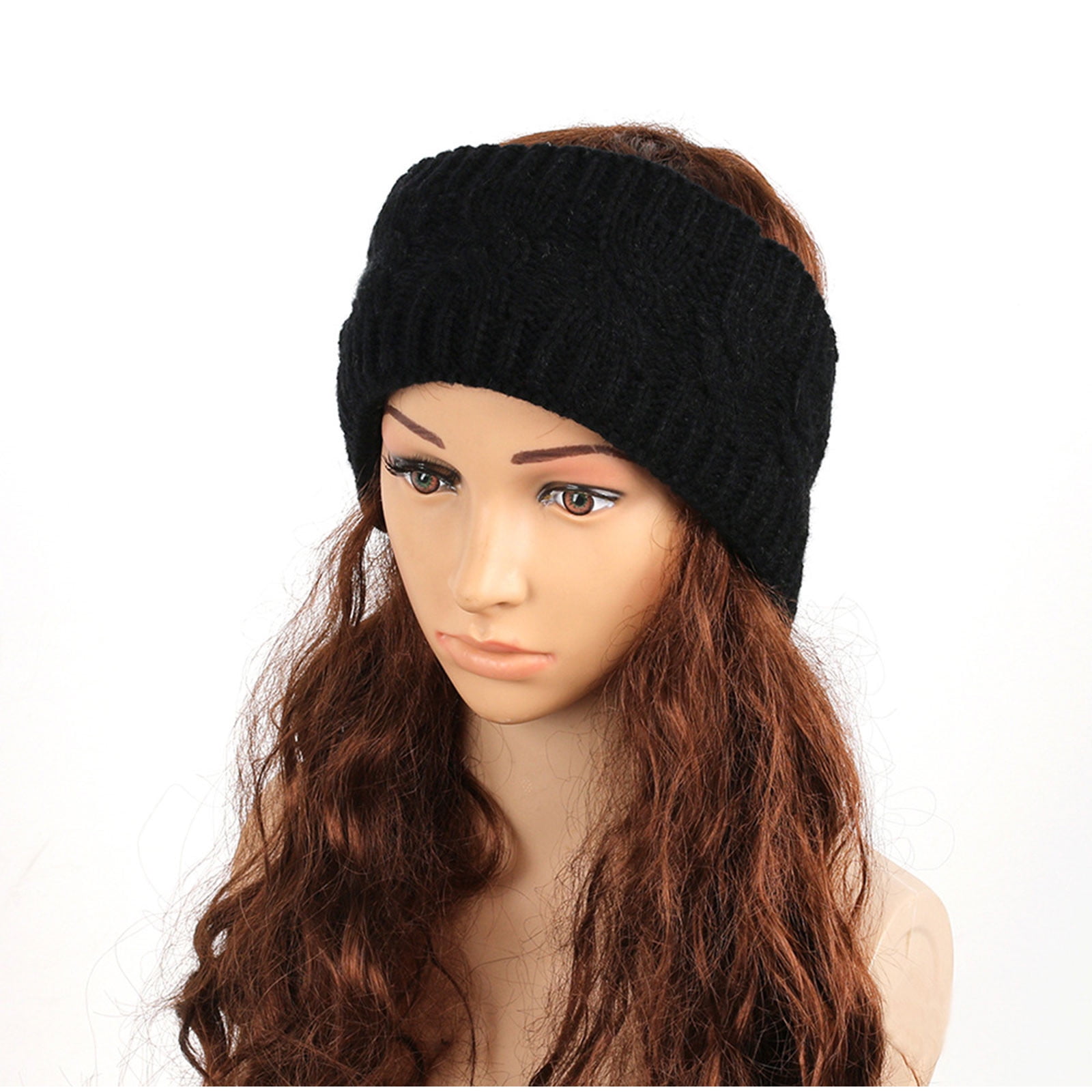 dazeni Winter Headbands for Women Cable Knit Ear Muffs With Thick ...