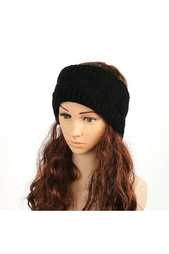 Winter Headbands for Women Cable Knit Ear Muffs With Thick Fleece Lined Cold Weather Ear Warmers Christmas Stocking Stuffers Gifts