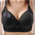 thumbnail image 1 of dazeni Wireless Bras for Women Large Bust Push up Bras No Underwire Seamless Bralette Pleated Full Coverage Comfort Bra Breathable Everyday Bra, 1 of 3