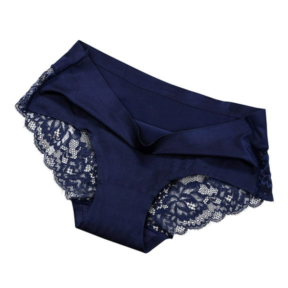 dazeni Women Hipster Underwear Mid Wasited Lace Panties Seamless Bikini Half Back Coverage Panties Breathable Ladies Briefs Free Size