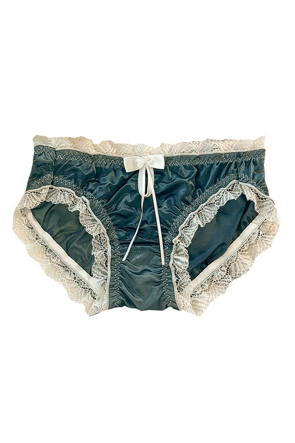 Women Lace Panty Cheeky Bikini Underwear High Waist Invisible Seamless G-String Hipster Lightweight Stretch Thong Cute Anime Briefs Medium